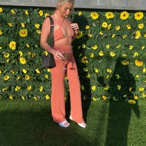 White Fox Boutique Orange Straight Leg Pants